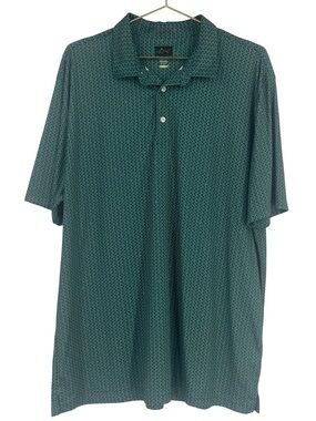 Greg Norman Collection Green Micro-Pattern Polo Play Dry XXL